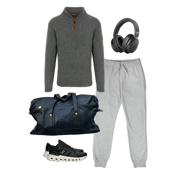 Louewe Black Large Leather Duffel Bag - Picture 2 of 15